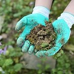 COOLJOB Gants de jardin pour femmes, 6 Paires Palme antidérapante en caoutchouc respirant, pour le travail en plein air, herbe paysager, pelouse, femmes taille moyenne convient le plus, rouge & Vert (Half Dozen M)
