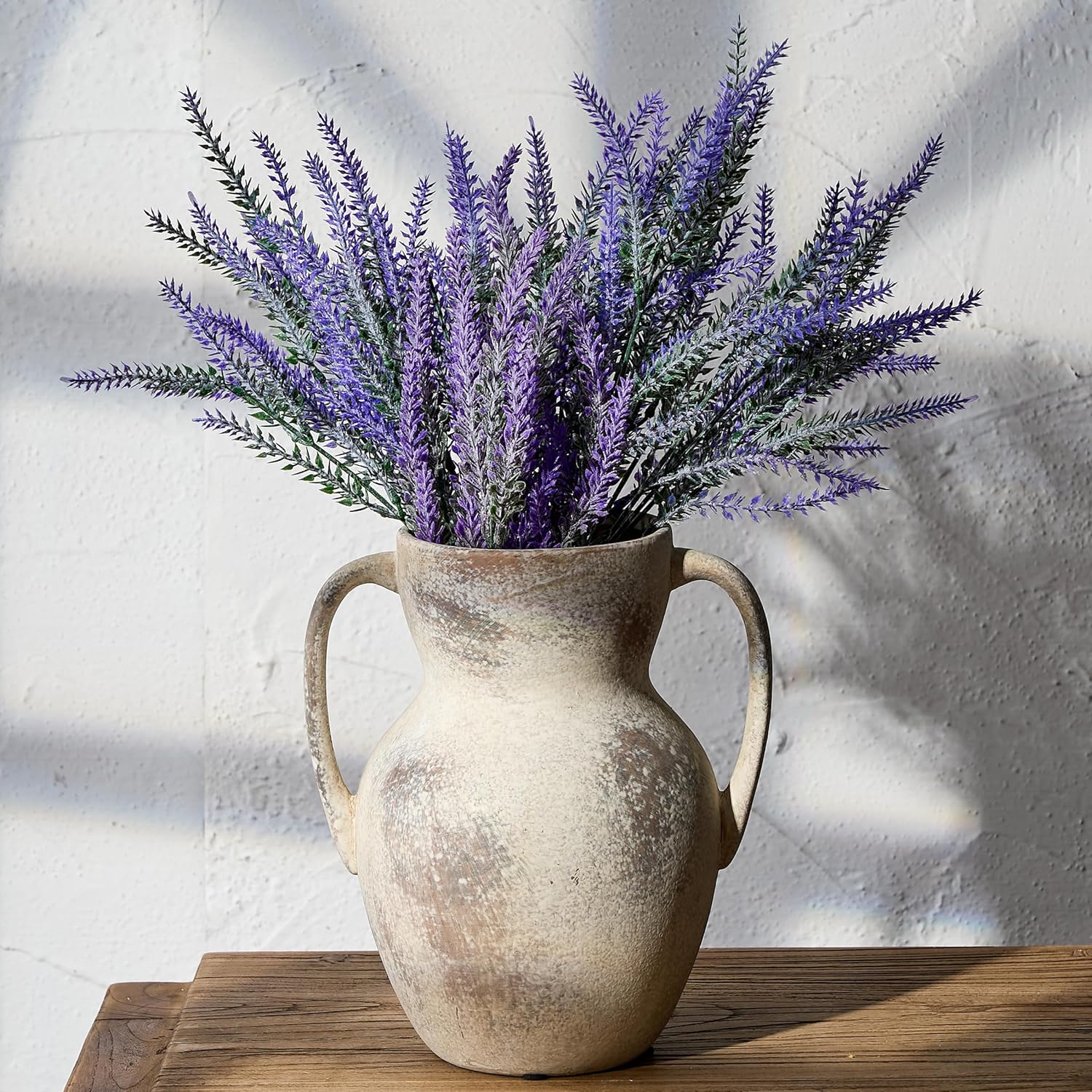 Emotionally Grounded Vase, Vaseking Large Ceramic Rustic Vase with 2 Handles, 8.6 inch Minimalist Decorative Farmhouse Tall Vases for Home Decor, Living Room, Enterway, Table Decoration,Terra