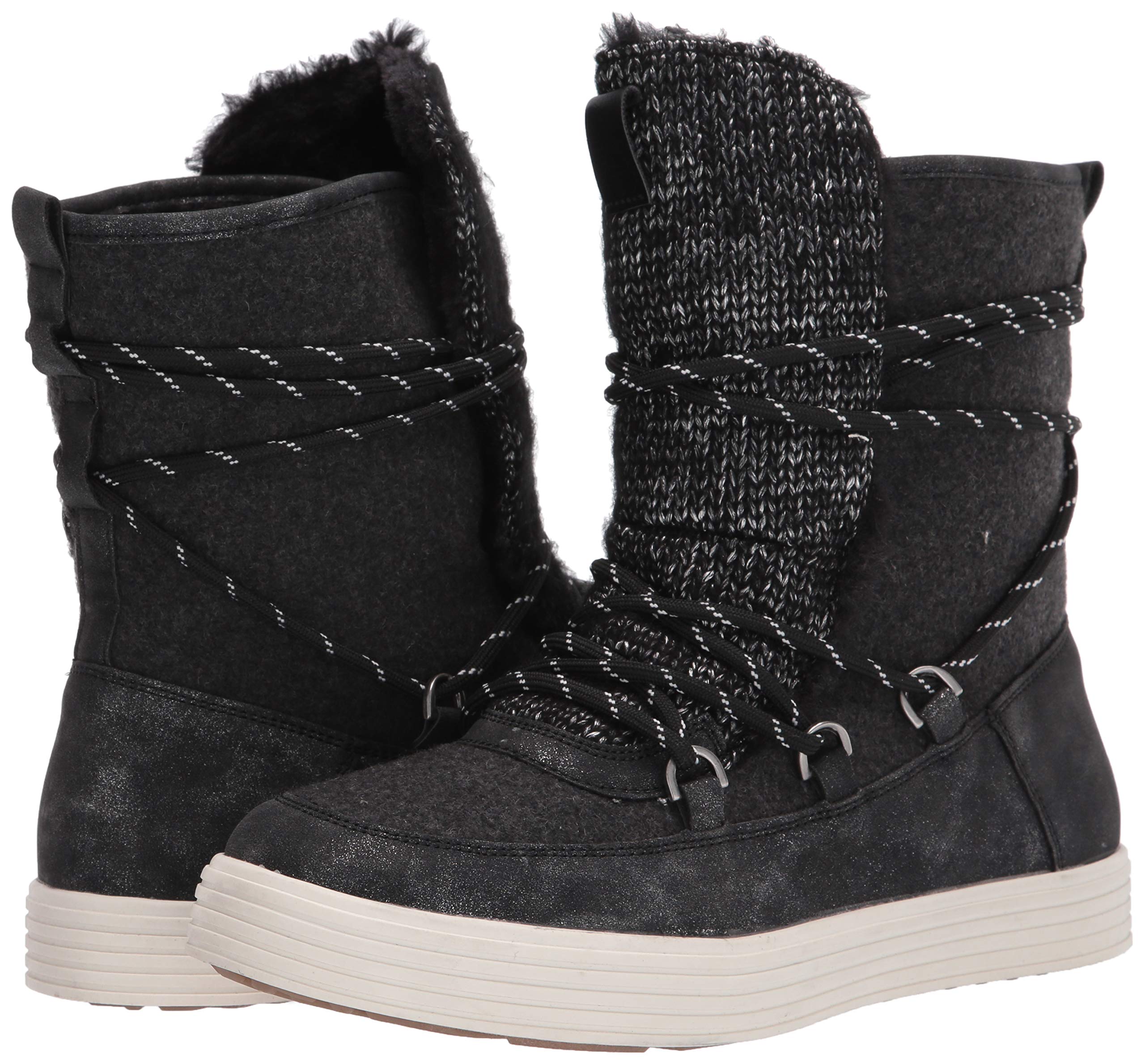 Muk Luks Damskie buty Lace Up Fashion Boot, czarne, 6