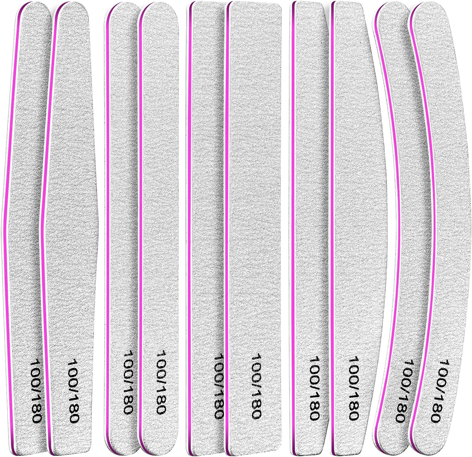 PORTENTUM Limes a ongles professionnelle 16 pcs, lime a ongles 100/180 — free download