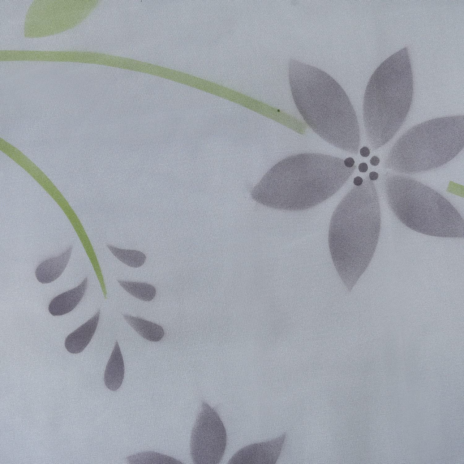 Yujiao Mao Voile Gardine mit Blumendruck Flowers farbenfrohe Vorhänge Schal mit Kräuselband 1er Pack Violett BxH 150x175cm