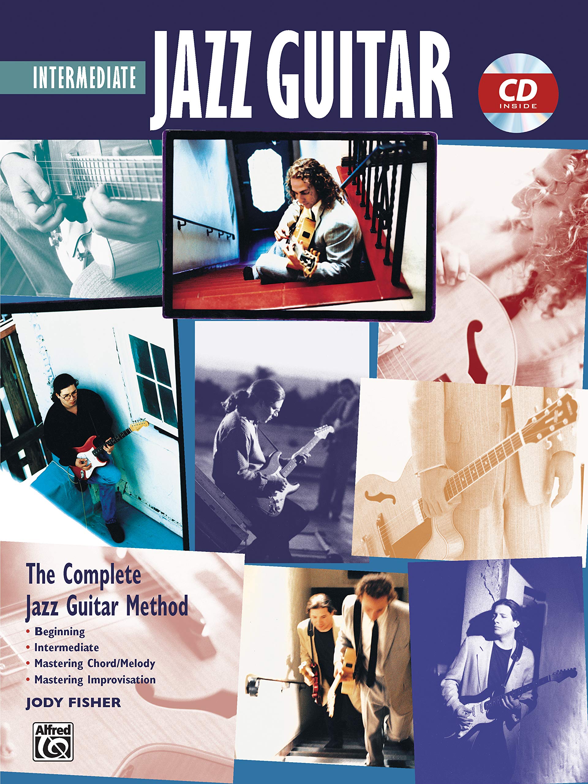 Livre Intermediate Jazz Guitar et méthode complète pour maîtriser les accords et l'improvisation