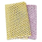 Heavy Duty Dish Scrubbers, Non-Scratch Scouring Pads - Odorless & Long Lasting Mesh Dish Cloth - Replace Sponges - Kitchen, Floor and Bathroom Usage - Made in Korea (2 Pcs)