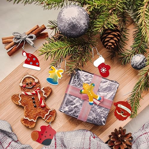 Miniatura 6 de Moldes de resina de Navidad, moldes de resina de Navidad de silicona para aretes, llaveros y adornos, moldes de Navidad para hornear resina,