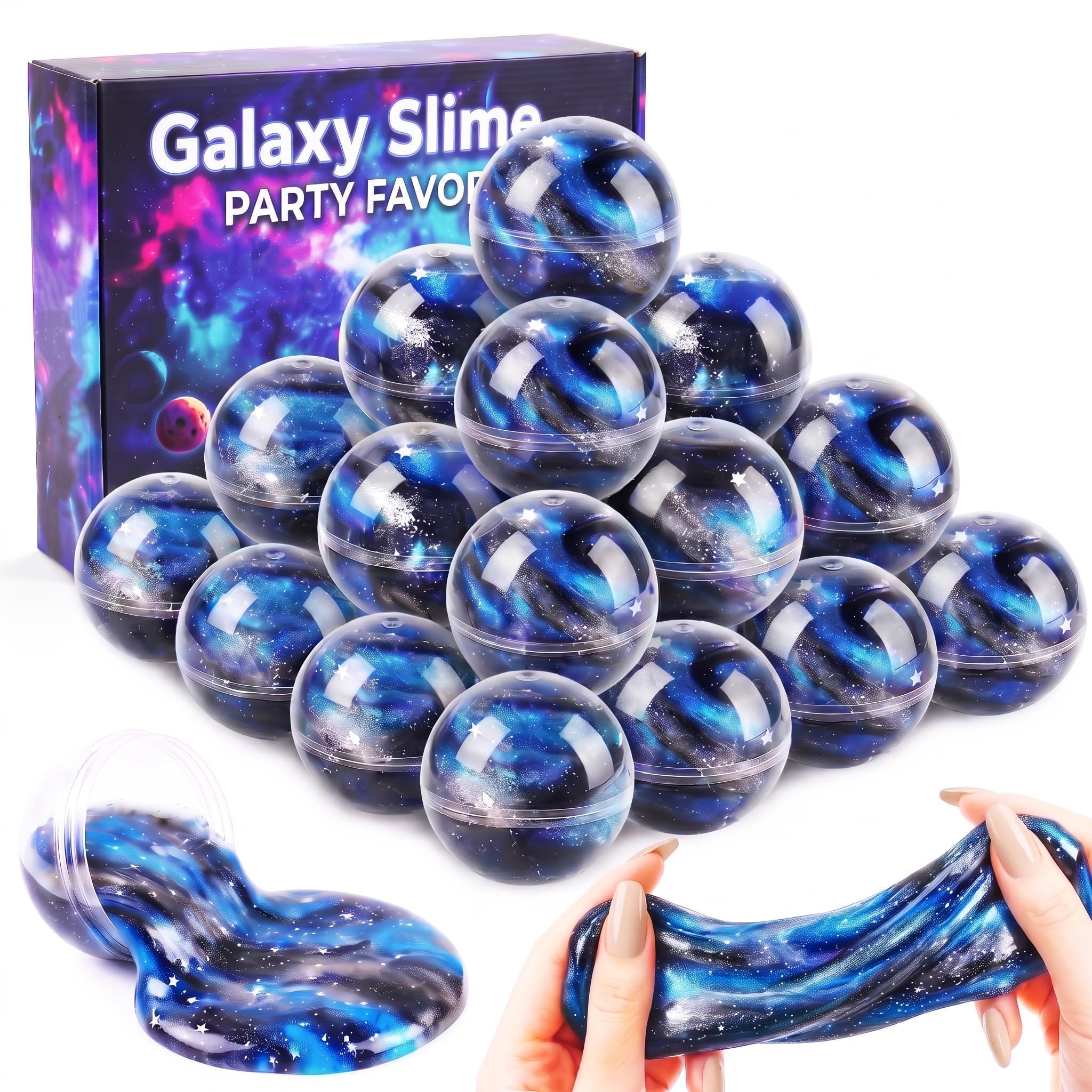 Photo 1 of MIAEZOUYOX 24 Pack Galaxy Slime Ball