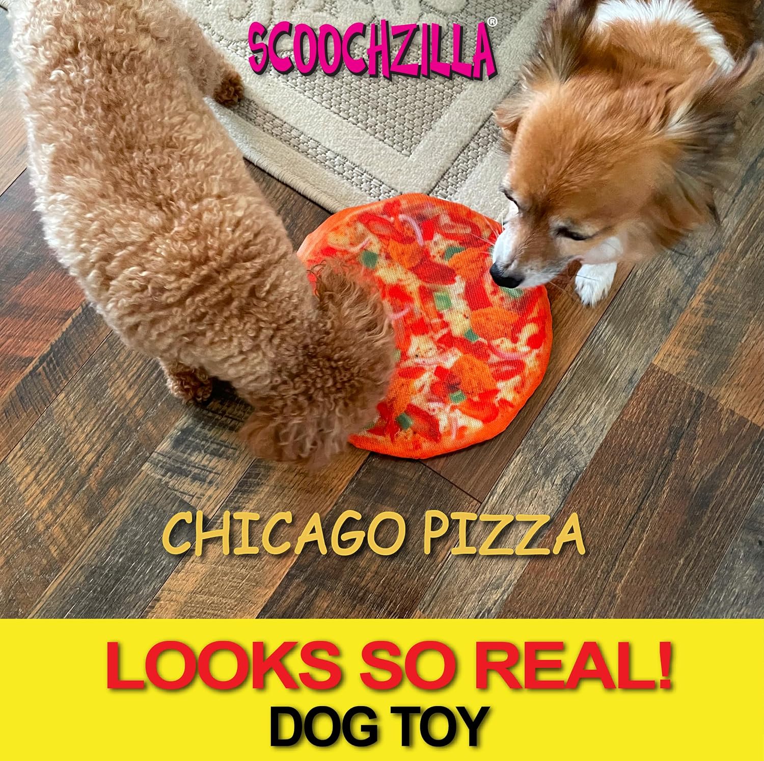 Scoochie Pet Dog Toy with Squeaky Silly Sounds - Extra Soft, Unique Funny Designs for Aggressive Chewers - Interactive Pet Entertainment image 3