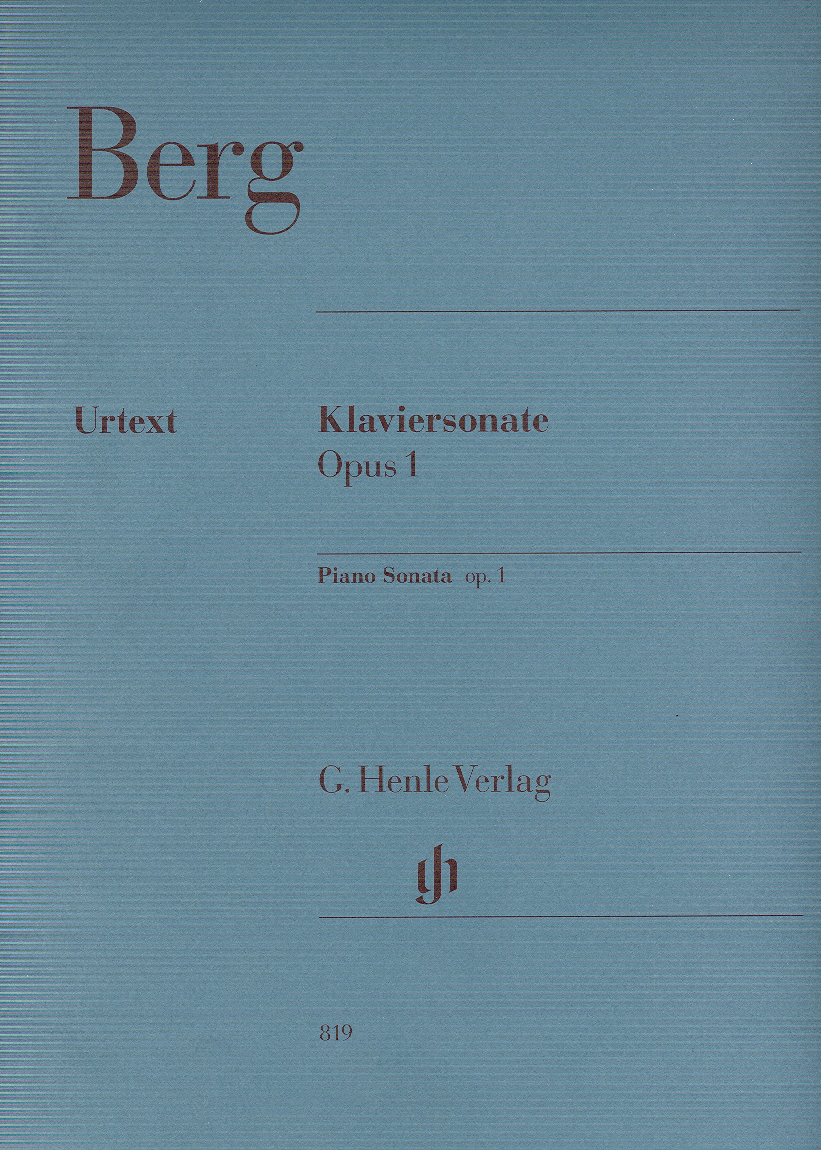 Piano Sonata op. 1 - piano - (HN 819): Instrumentation: Piano solo