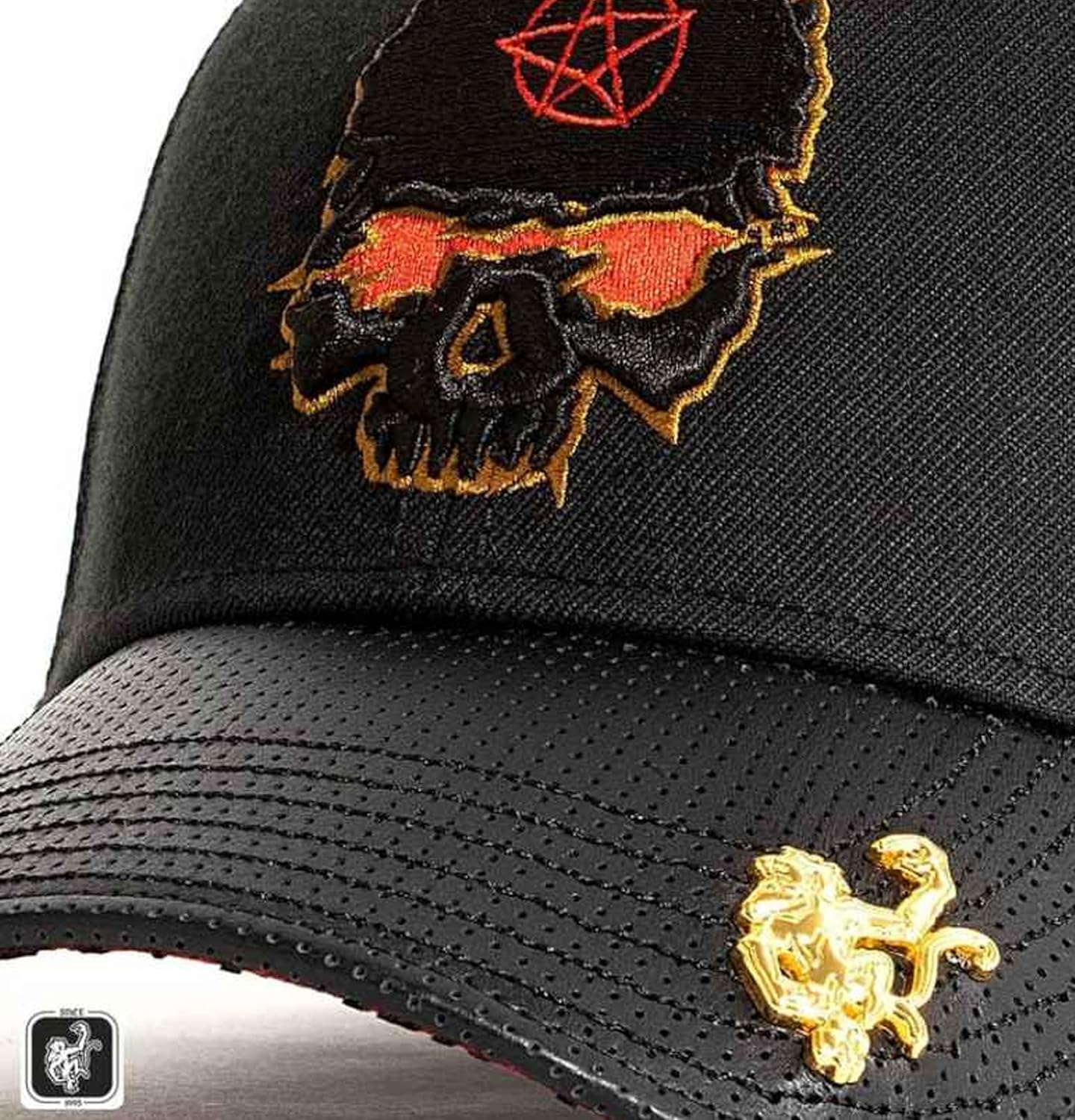Red Monkey Designs Hell Raiser Black Limited Edition Unisex Trucker Snapback Hat Cap RM1438 - Image 5