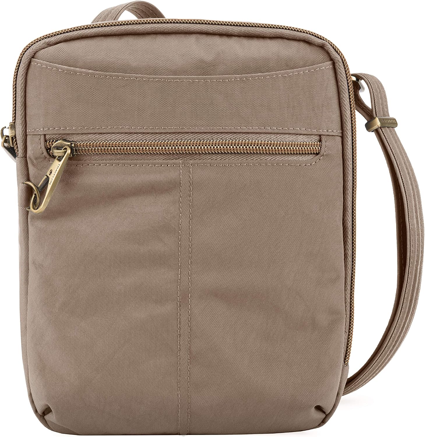Travelon Anti-theft Signature Slim Day Bag, Sable