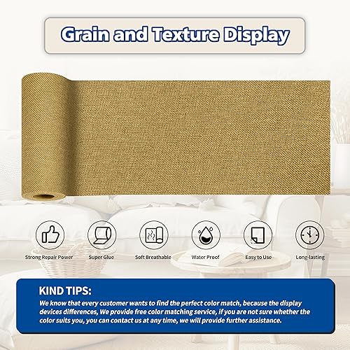 Vista 199 de Parches de reparación de lino grueso, parches de tela de lino autoadhesivos, 8 x 11 pulgadas, 2 unidades, multicolor, se pueden utilizar