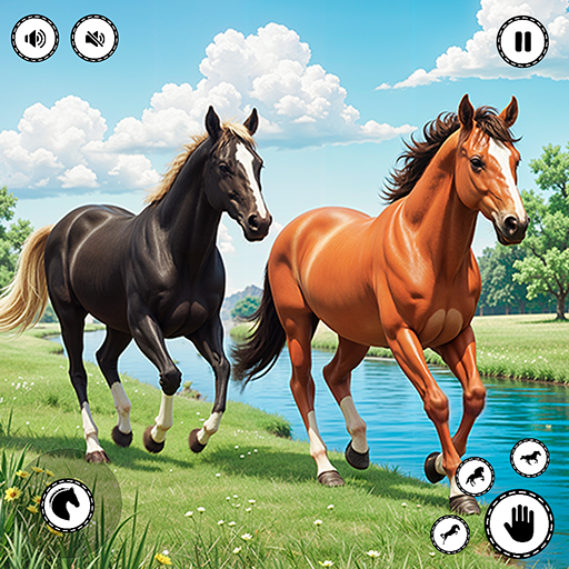 Realistisches Wildpferde-Tier-Simulator-Spiel – Open-World-Pferdespiele 2025