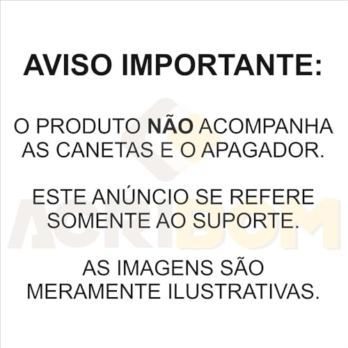 Suporte de Parede ou Mesa em Acrílico Para Apagador E Para 6 Canetas/Suporte Para Quadro Branco - Ac