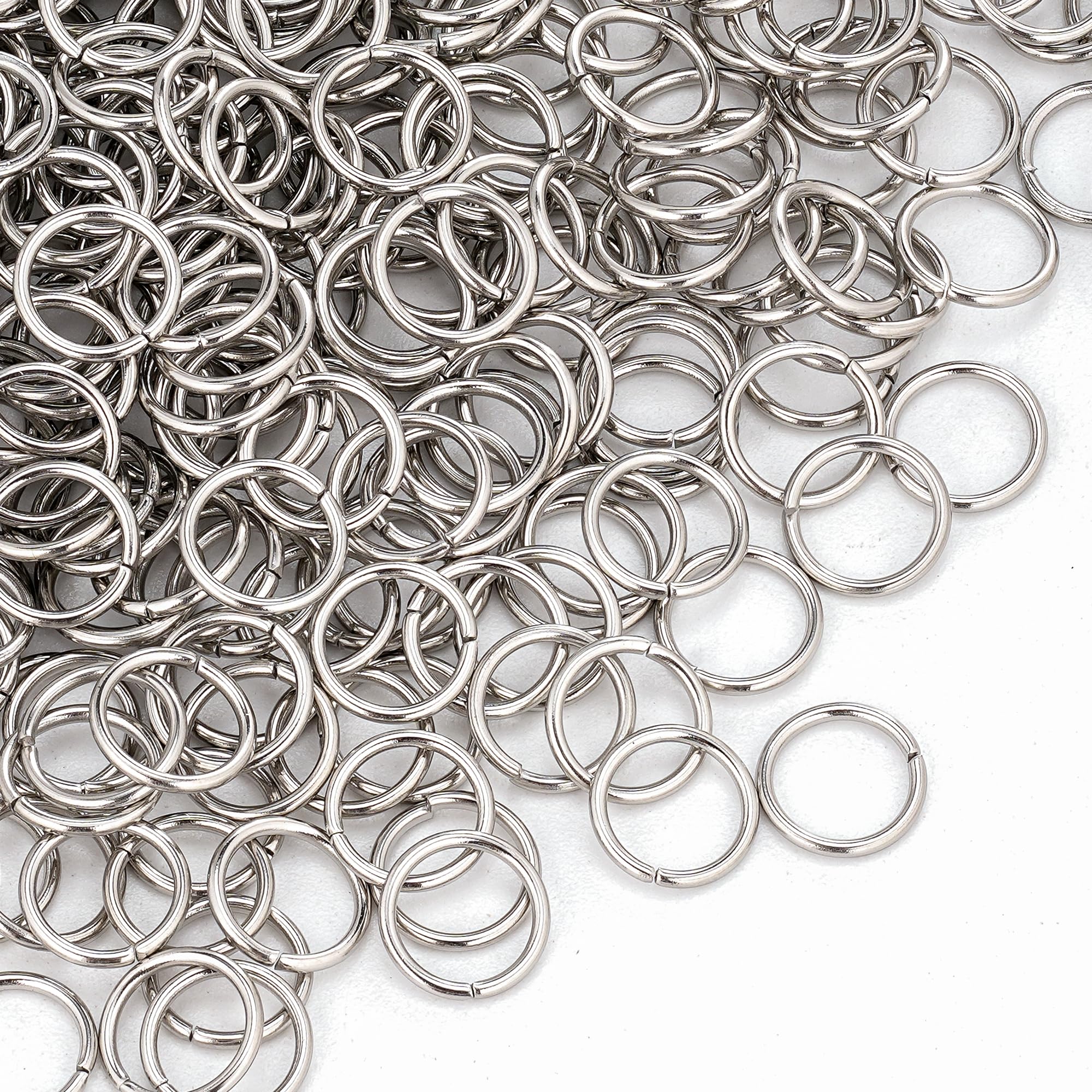 Stainless Steel Jump Rings,600pcs 9mm Outer Diameter 1.0mm Thick for DIY