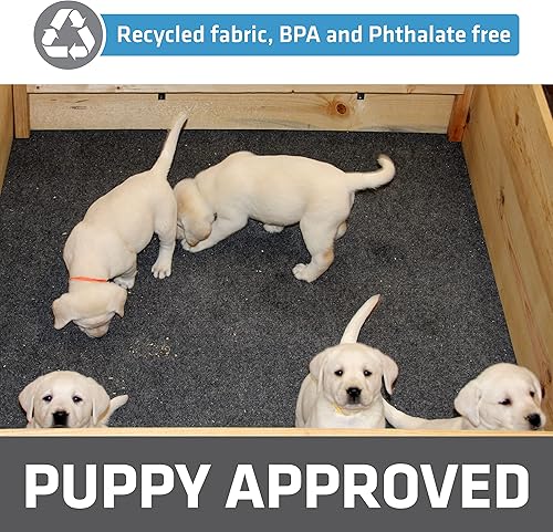 Miniatura 7 de Drymate Tapete de forro de caja Whelping para cachorros lavable y reutilizable se puede cortar para ajustar fabricado en los Estados Unidos
