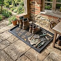 Vista 12 de Ottomanson Tapete de goma resistente, antideslizante, impermeable, fácil de limpiar, tapete antifatiga para cocinas comerciales, restaurantes