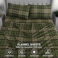 Vista 75 de RUVANTI Flannel Sheets Twin Size - 100% Cotton Double Brushed Twin Sheets Set, Deep Pockets 16 Inches, All Seasons Breathable & Extra Soft Bed Bali