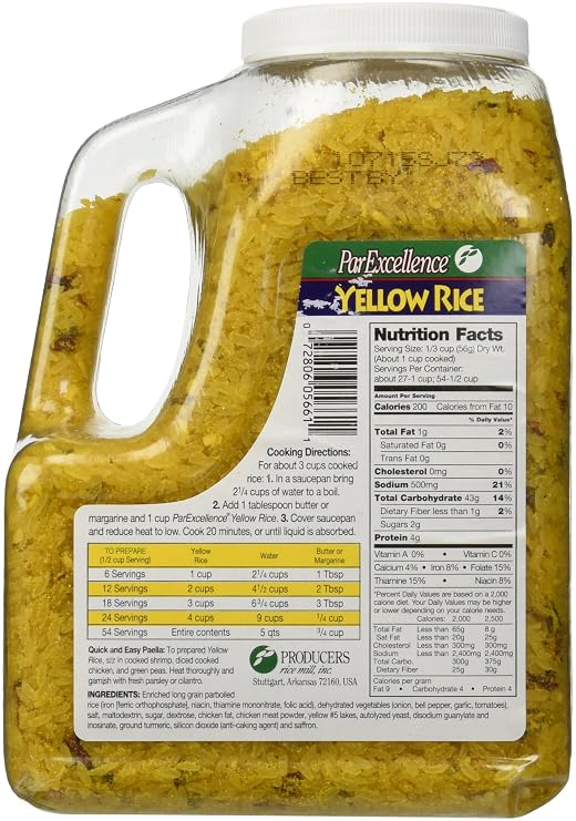 Par Excellence Producers Yellow Rice, 3.5 lb.