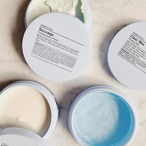 Miniatura 8 de J Beverly Hills Cera de acabado transparente azul con aceite de ricino para una fuerte sujeción y crecimiento del cabello, 2.5 onzas