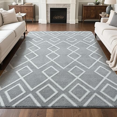 Soft Area Rug for Bedroom, 4x6Ft Moroccan Rugs for Living