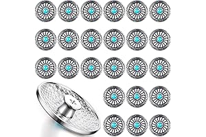 Janinka 24 Pcs Faux Turquoise Round Conchos: Add Western Flair to Your Crafts