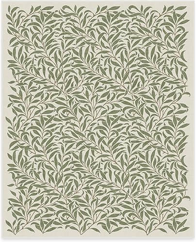 Vista 378 de RUGGABLE x Morris & Co Tapete prémium de pasillo lavable, para pasillo, cocina, entrada, sala de estar, dormitorio u oficina, con base Madreselva