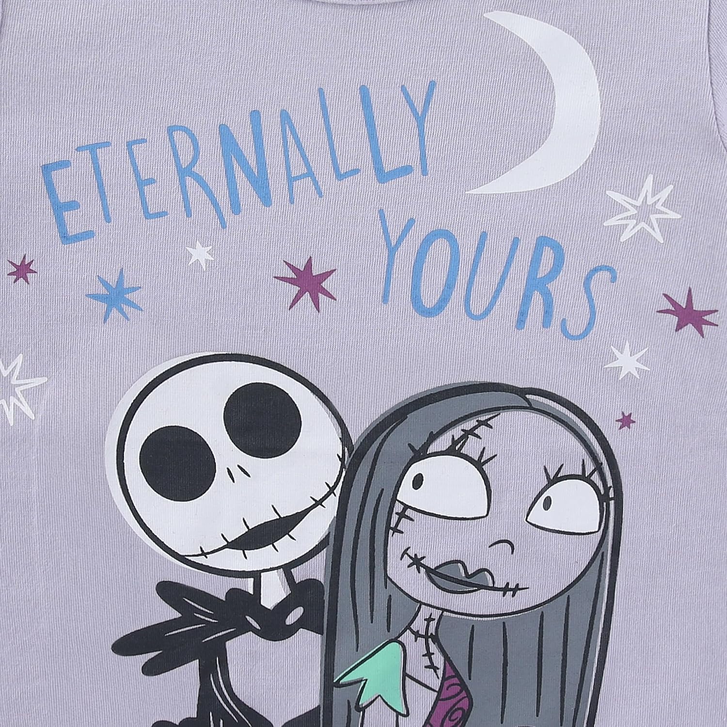 Disney Nightmare Before Christmas Jack Skellington Sally Girls Short Sleeve Shirt 3 Pack for Toddler and Big Kids