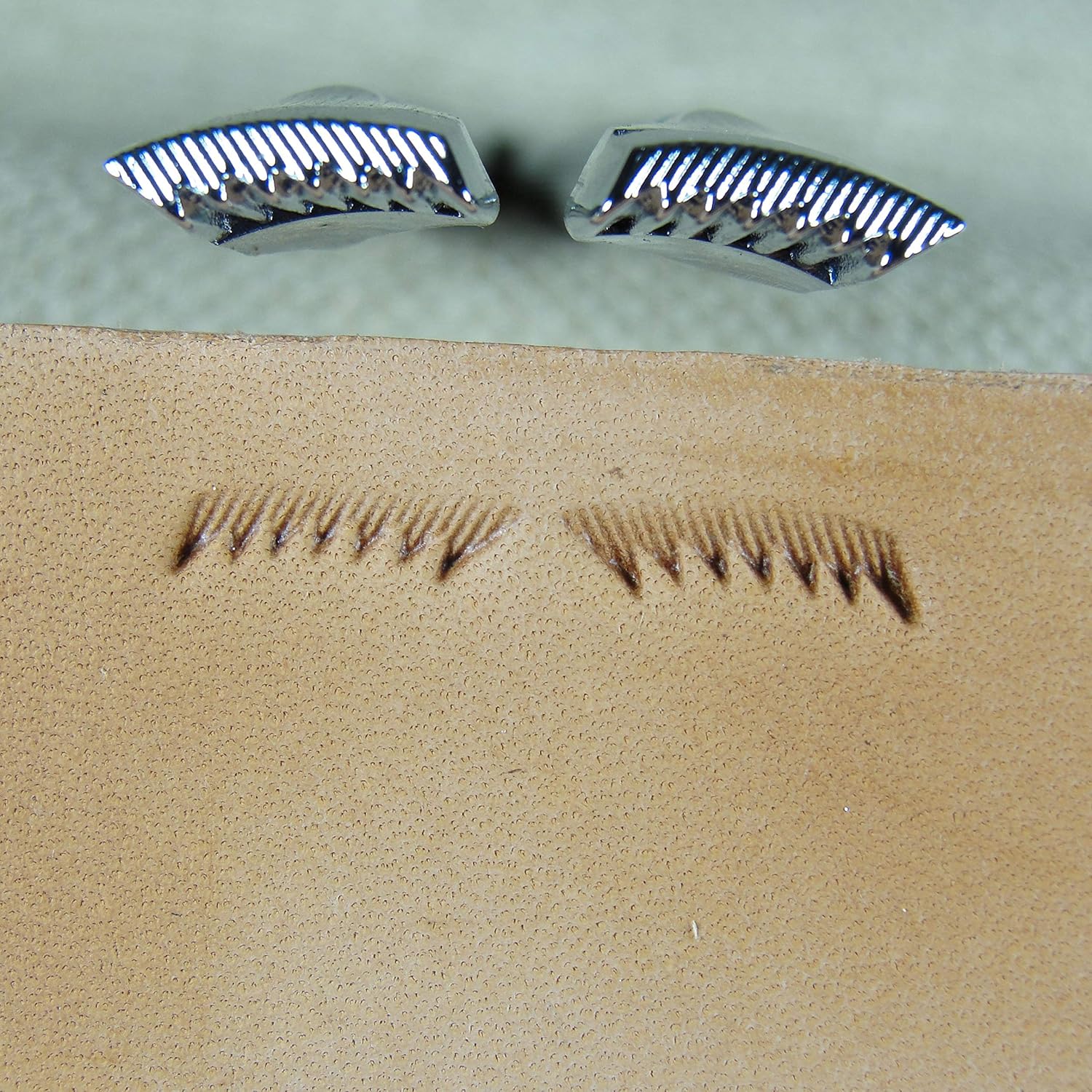 Pine Tree Figure Carving Stamps, Set of 2, Japan Select Leather Stamping Tools