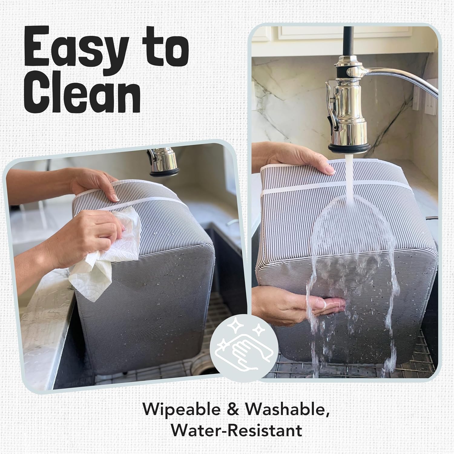 Lily Miles 2 Baby Diaper Caddy Organizers - Boy & Girl Baby Shower Baskets (Mint & Blush, Large)