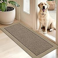 Vista 50 de BEQHAUSE Tapete para puerta interior de 20" x 32", Tapetes atrapa suciedad antideslizantes para entrada lavables, Tapete de bienvenida resistente a