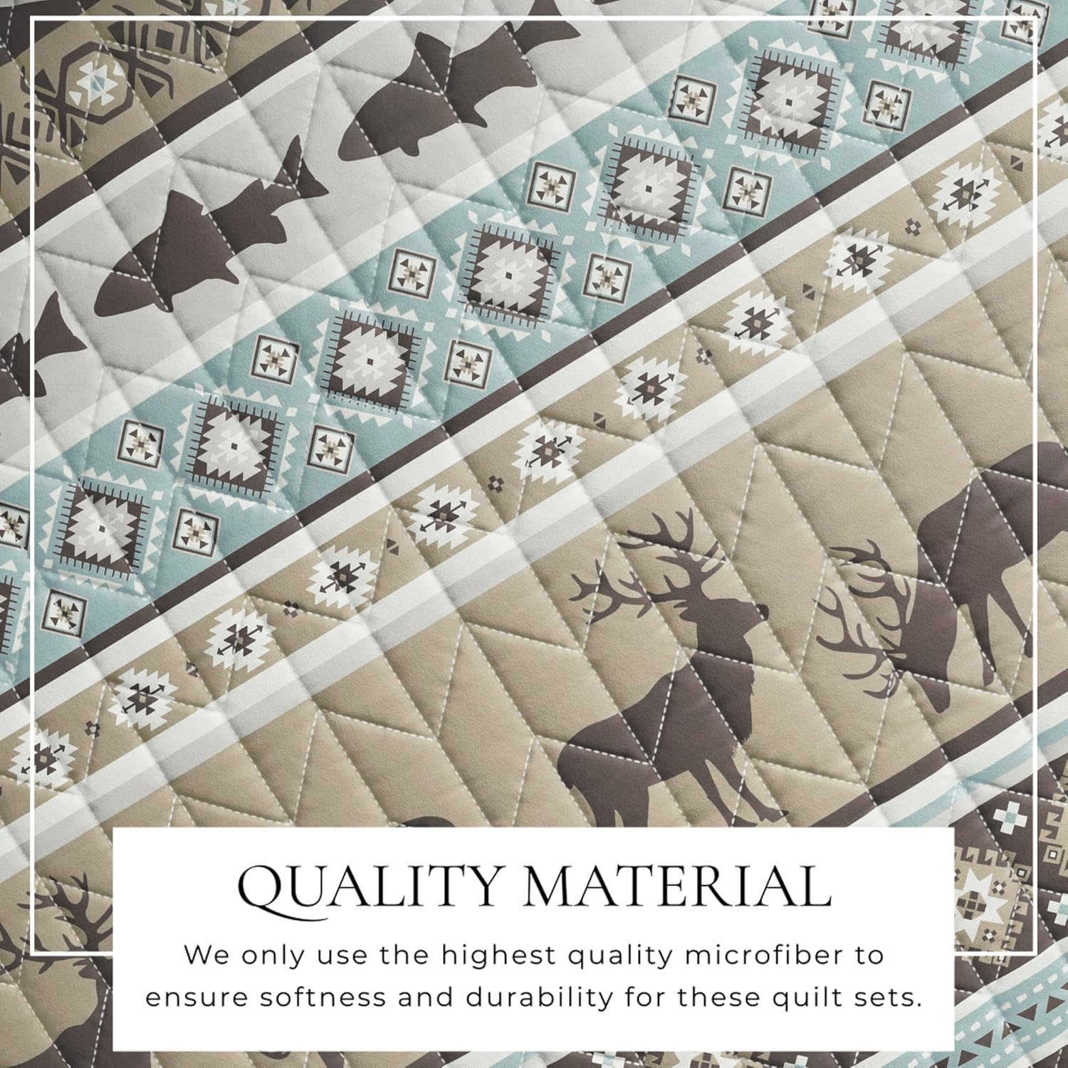 Great Bay Home 3-Piece Reversible Rustic Lodge Bedspread Quilt with 2 Shams. All-Season Quilt Set. (King, Yosemite) - Image 2