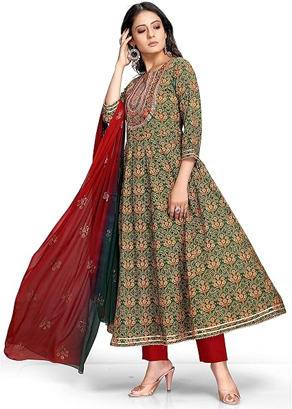 Amazon.co.jp: Rajnandini レディース ピュアコットン 刺繍 A