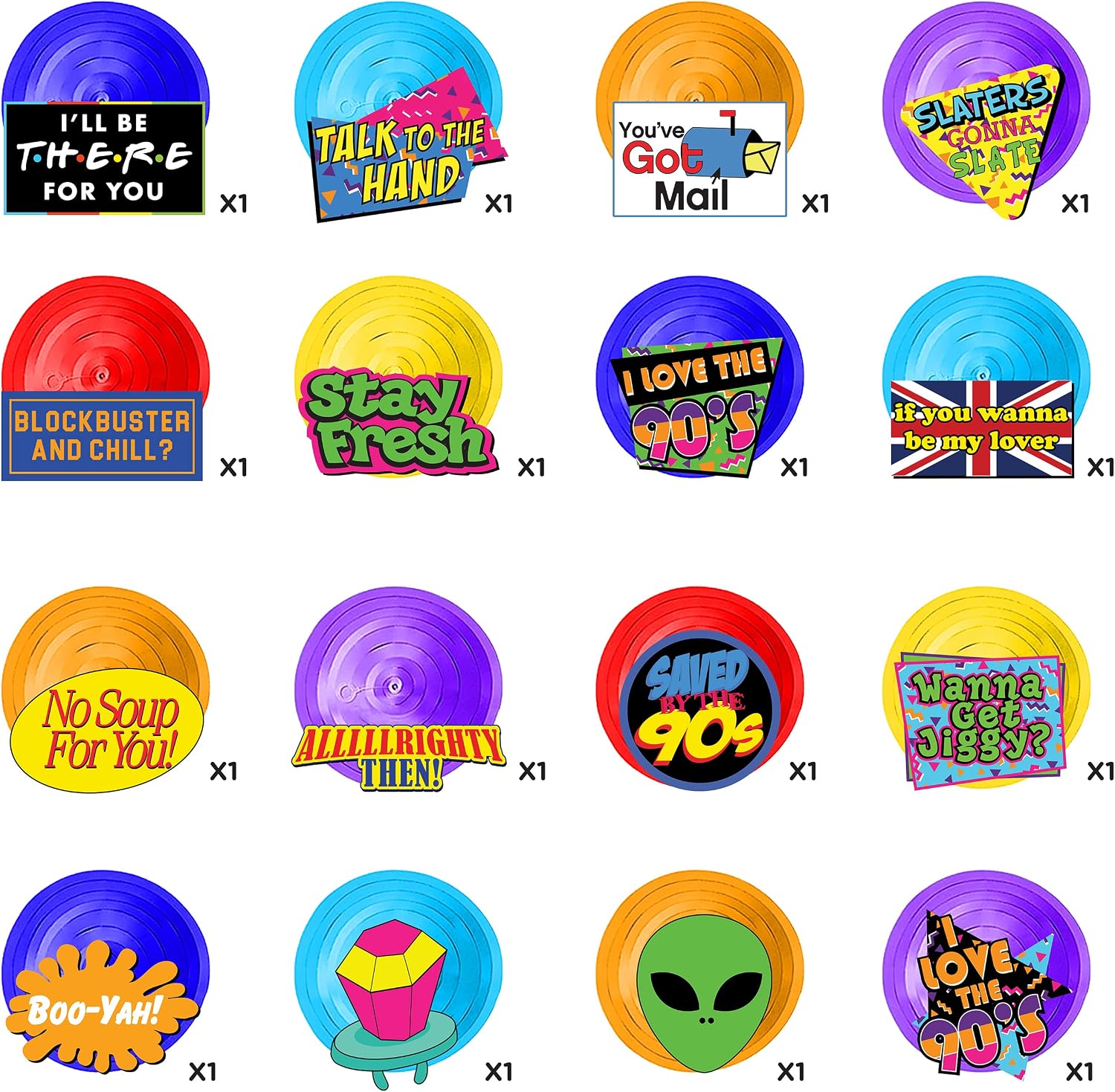 Throwback 90s Hanging Swirls - 32 Pieces - Back to the 90s Party Decorations, Supplies and Favors image 4