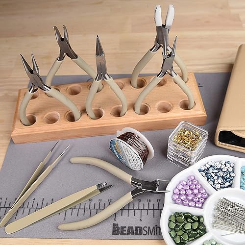 Miniatura 6 de The Beadsmith Alicates de color de moda  Juego de 8 herramientas delgadas a juego de color  Embrague a juego en beige  Kit de suministro de