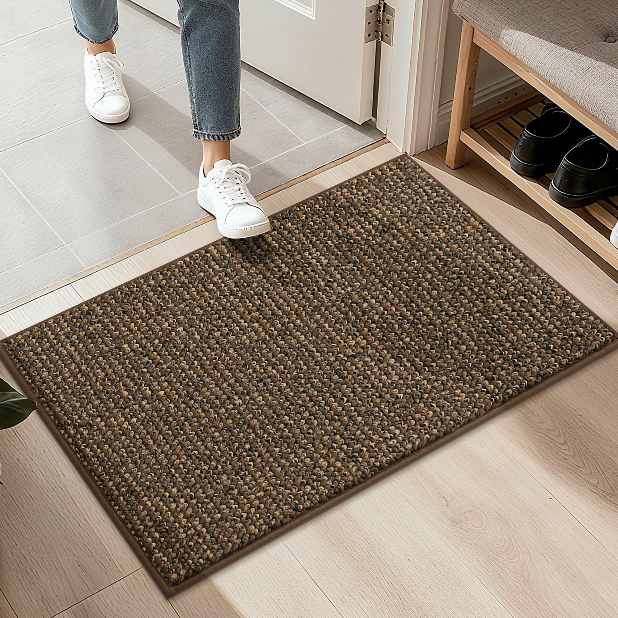 Photo 1 of BEQHAUSE 20"x32" Entryway Rug - Brown
