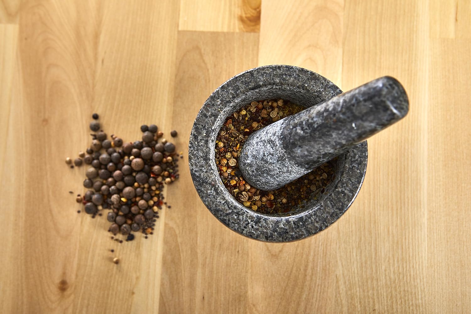 IMUSA USA Small Polished Mortar and Pestle, 3.75”, Granite: Home & Kitchen