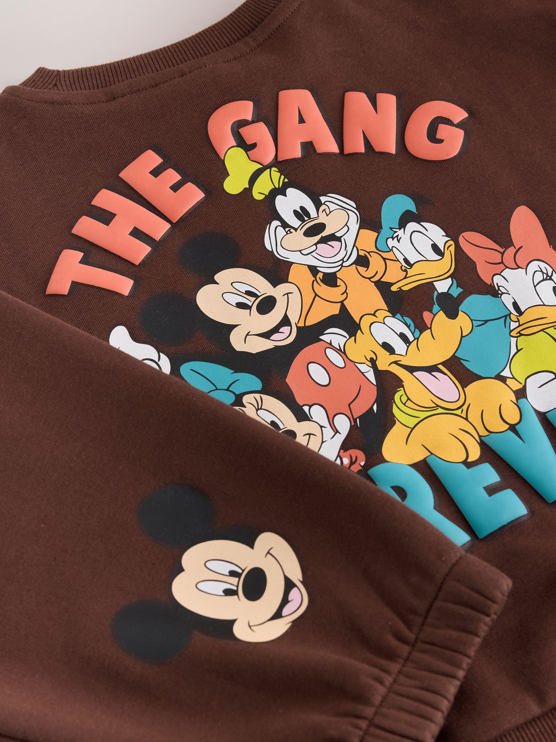NEXT Młodsze chłopcy Bluza z okrągłym dekoltem i spodnie dresowe w komplecie Mickey Mouse