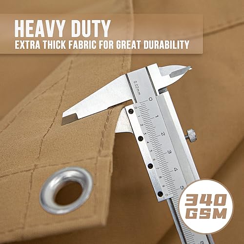 Miniatura 4 de CARTMAN Lona de lona de tamaño acabado de 20 x 20 pies con ojales inoxidables, cubierta de lona multiusos resistente para tienda de campaña, techo,