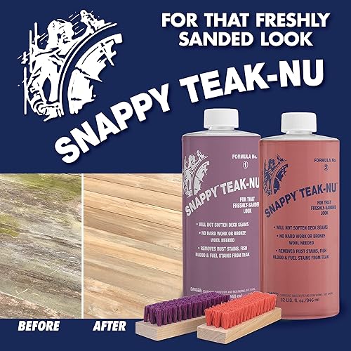 Miniatura 9 de Snappy Teak-Nu - Restore & Renew Weathered, Gray Teak & Other Fine Wood - Professional Strength - For That Freshly Sanded Look