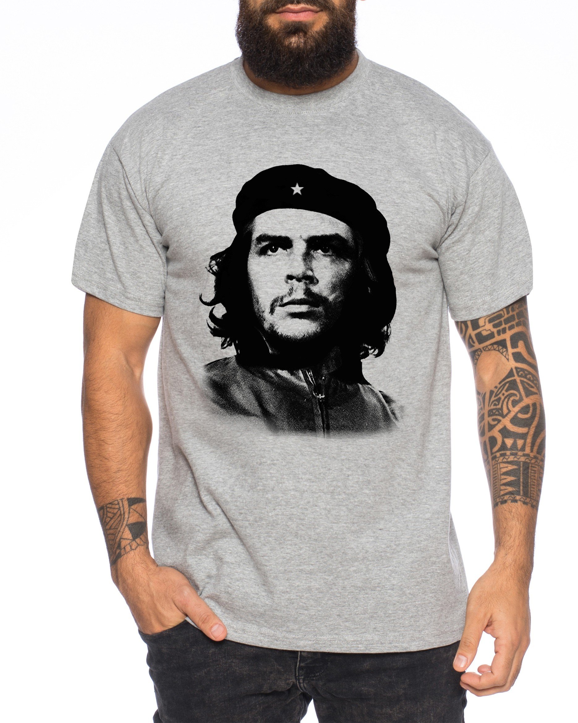 WhyKiki Che T-Shirt da Uomo Cuba Rivoluzione Guevara Che Guevara Maglietta  da Uomo Cuba Comandante, Farbe2:Dunkelgrau Meliert;Gr??e2:S : Amazon.it:  Moda