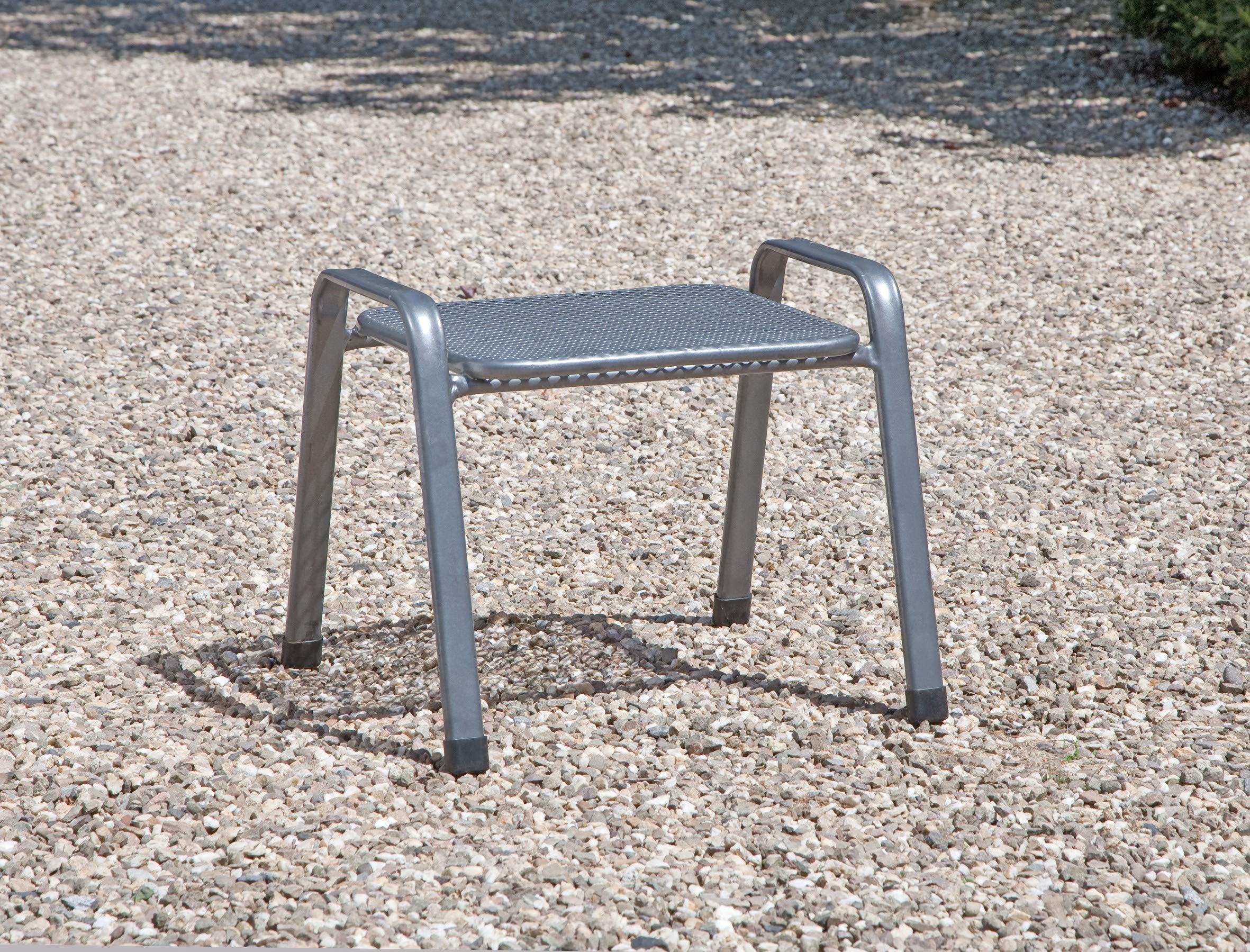 greemotion 416323 Stapelhocker Toulouse eisengrau, Gartenhocker einsetzbar im Innen- und Außenbereich, vielseitig kombinierbar, hochwertige Kunststoffummantelung, wind- und wasserfest