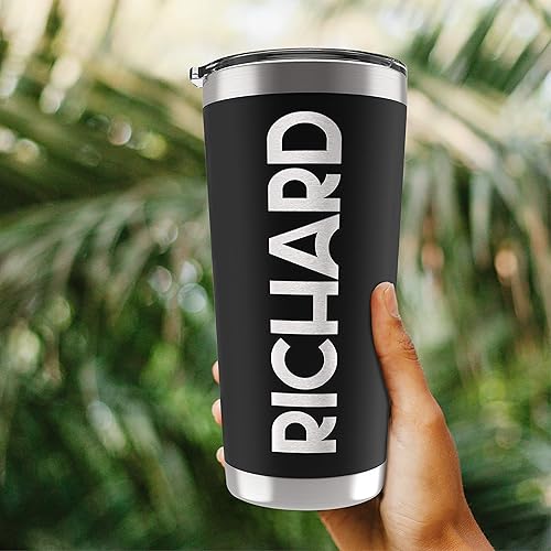 Miniatura 9 de Vasos personalizados con tapa y popote, de 20, para café y viajes regalo personalizado para mujeres