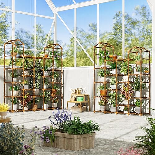 Miniatura 5 de EnHomee Soporte para Plantas de Interior Soportes para Plantas de Exterior Estante Alto para Plantas para 19-25 Macetas Soportes Escalonados de
