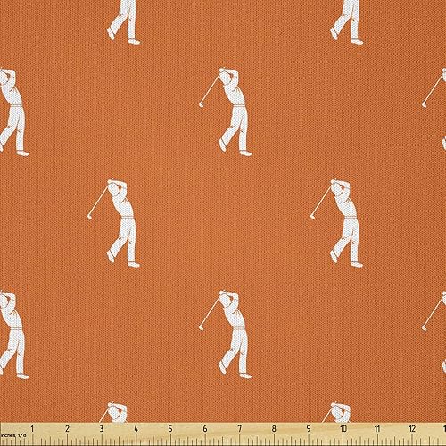 Vista 311 de Ambesonne Tela beige de The Yard, ilustración contemporánea de animales marinos en estilo retro, arte de caballito de mar de cangrejo de pulpo, tela