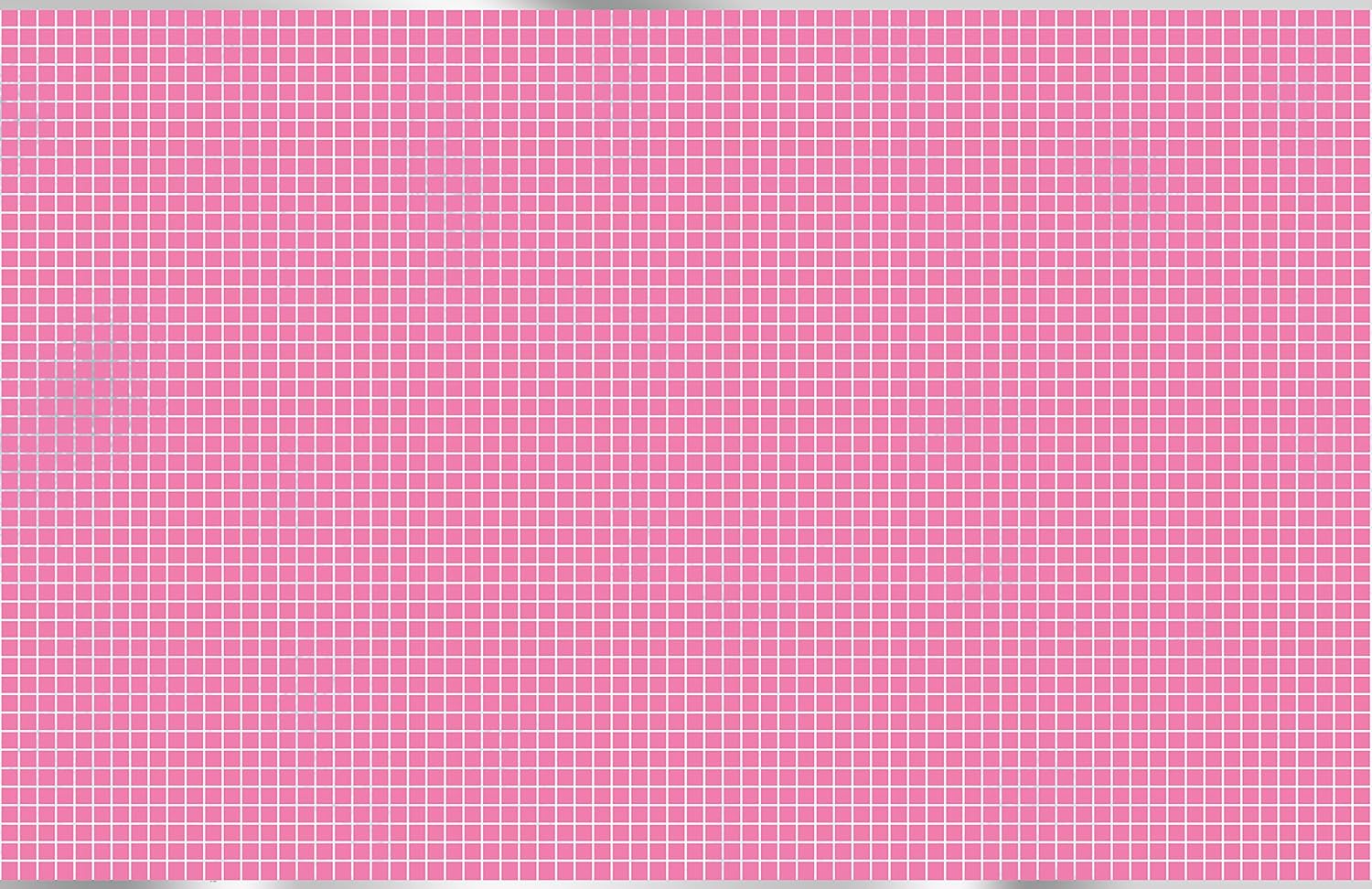 Unique 26283 プラスチックホイルテーブルクロス - 2.13m x 1.37m シルバー&amp;ブライトピンク パーテ