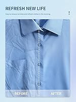 Vista 3 de Vaporizador para ropa, vaporizador de ropa plegable de 1200 W, vaporizador de mano para ropa, calentamiento rápido, apagado automático, plancha