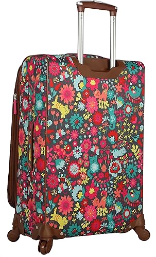 Miniatura 3 de Lily Bloom Maleta expandible con patrón de diseño de 24 pulgadas con ruedas giratorias de 4 ruedas giratorias para mujer, bolsa a cuadros ligera