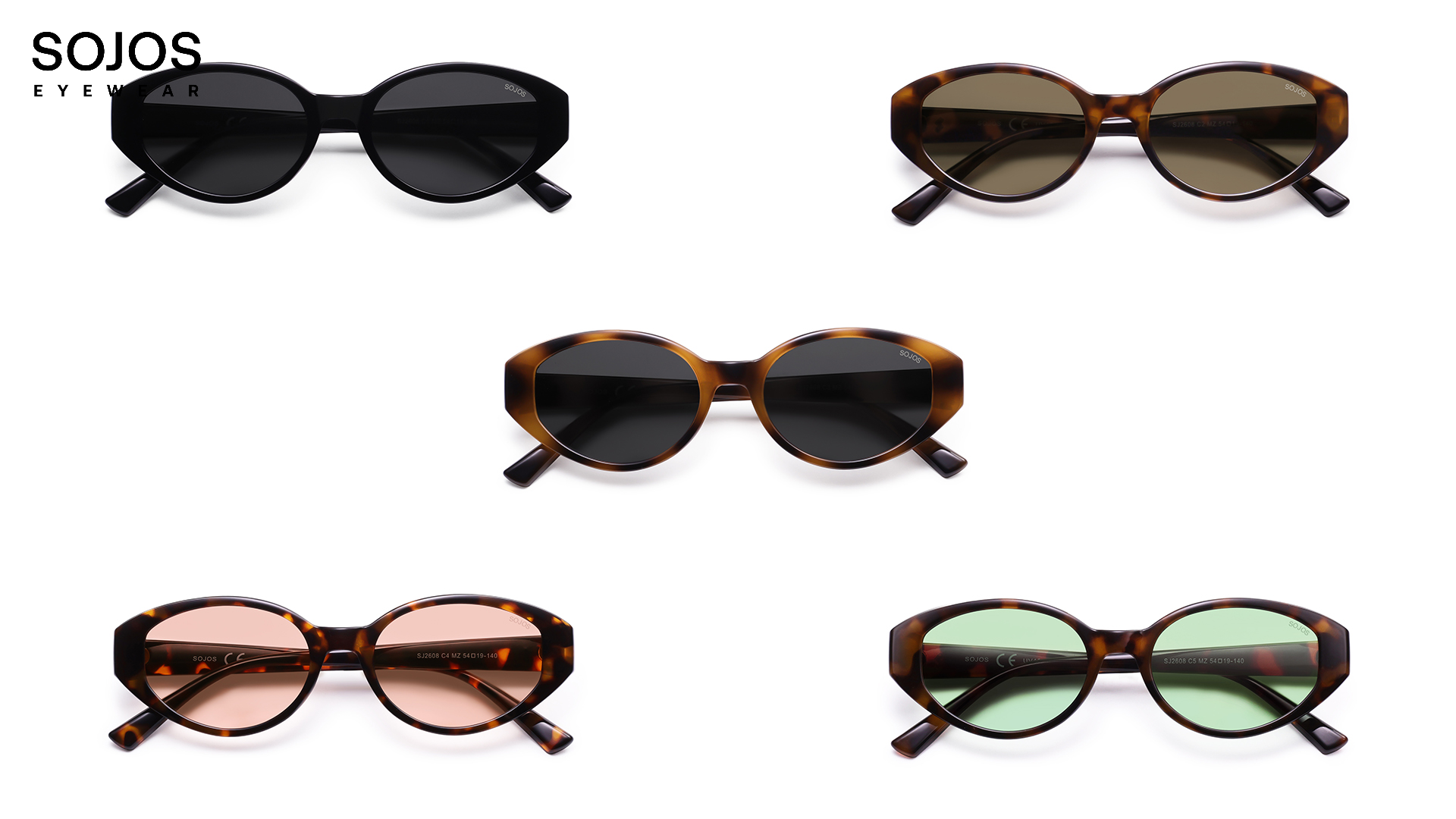 Amazon.com: SOJOS Retro Oval Polarized Sunglasses for Women Cat