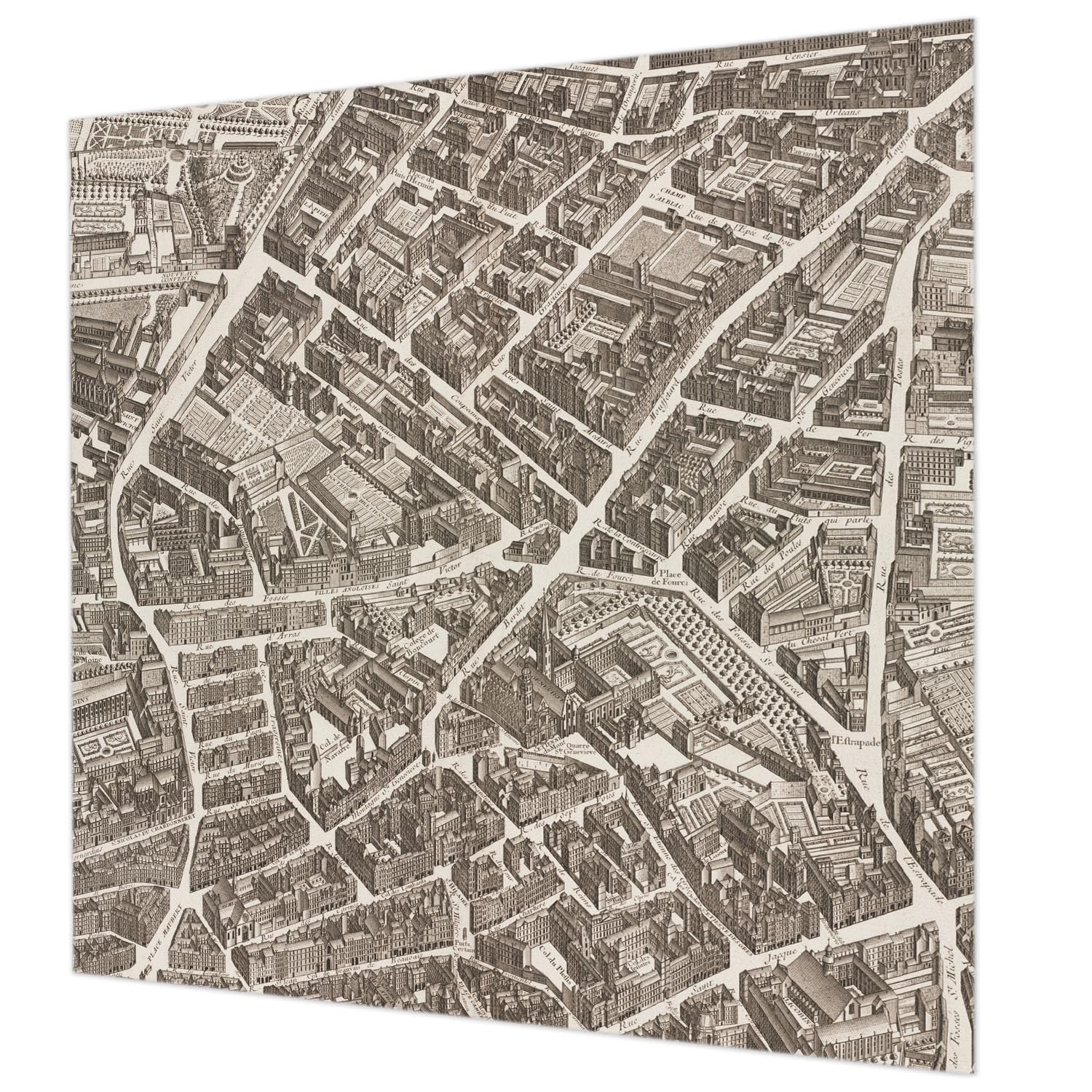 Papier peint intissé 250x250 cm labyrinthe urbain Tulup