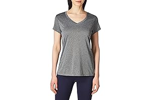 Hanes Women's Cooldri Short Sleeve Performance V-Neck T-Shirt