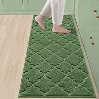 Vista 61 de COSY HOMEER Alfombras suaves de cocina [2 piezas] para el frente del fregadero alfombras de piso de cocina súper absorbentes y tapetes 20 x 30